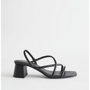 & Other Stories Strappy Black Leather Sandals